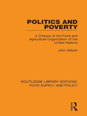 cover image of Politics and Poverty